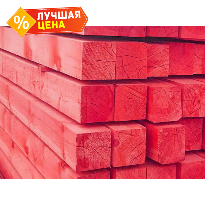 Брус обрезной антисептированный сухой 100х200х6000 сорт 1-3